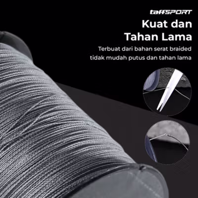 TaffSPORT Senar Benang Tali Pancing Extreme Braid 3.0 500M - FM-PEL - Gray — gambar 3