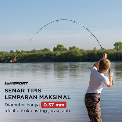 TaffSPORT Senar Benang Tali Pancing Extreme Braid 5.0 300M - FM-PEL - Gray — gambar 3