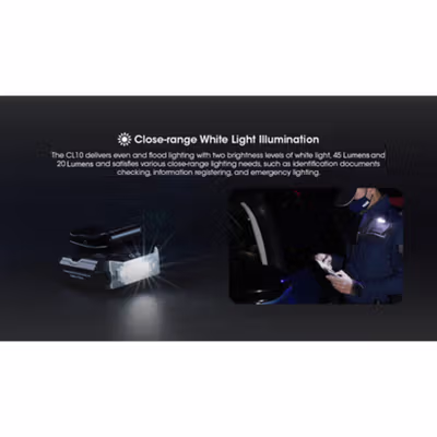 NITECORE Senter Klip Adjustable Clip Flashlight IPX4 45 Lumens - CL10 - Black — gambar 3