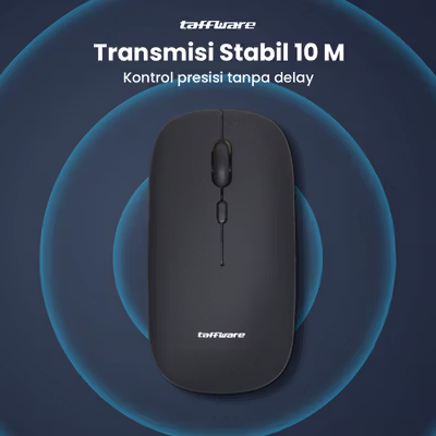 Taffware Mouse Wireless Bluetooth Optical 2.4GHz Silent Click 1600DPI - M8120G - Black — gambar 3