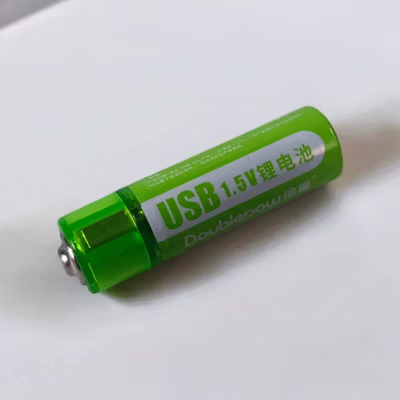 Doublepow Baterai Isi Ulang AA Li-Ion Button Top 1400mWh 1.5V 1 PCS - Green — gambar 3