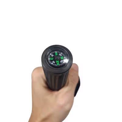 Taffware Sekop Lipat Camping Pacul Portable Kompas Survival 41.5cm - T-3 - Black — gambar 3