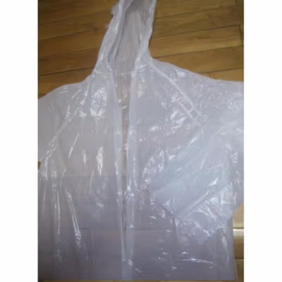 Jas Hujan Plastik Sekali Pakai Poncho Disposable Raincoat - Y903 - Transparent — gambar 4