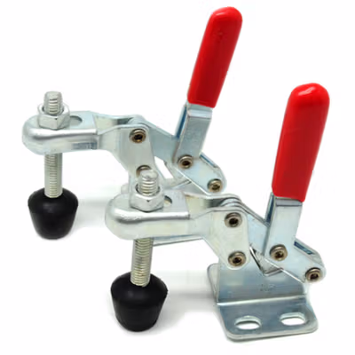 BO GONG Alat Bantu Dorong Jepit Vertical Toggle Clamp Hold Down Handle - GH-13009 - Silver — gambar 4