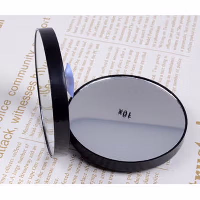 Cermin Make Up Kaca Pembesar Close Up 10x - Black — gambar 4
