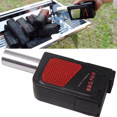 Gricc Ventilator Kipas Angin BBQ Air Blower Electric - OK392 - Black — gambar 4