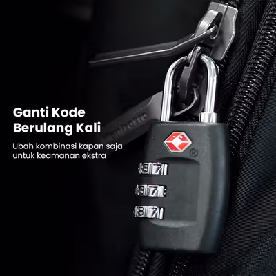 Yi Feng Lock Gembok Koper TSA Kode Angka 3 Digit - TSA-335 - Black — gambar 4