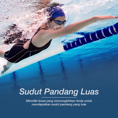 RUIHE Kacamata Renang Anti Fog UV Protection - RH5310 - Black — gambar 4