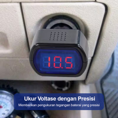 VODOOL Monitor Voltase Baterai Mobil 12V - QY836 - Black — gambar 4