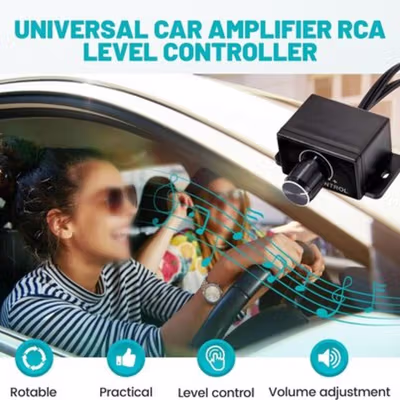 CLAITE Car Power Amplifier Volume Regulator Potentiometer RCA - LC-1 - Black — gambar 4