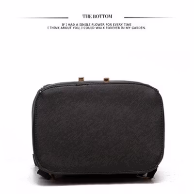 Tas Kulit Ransel Wanita Japan Style - KZ4 - Black — gambar 4