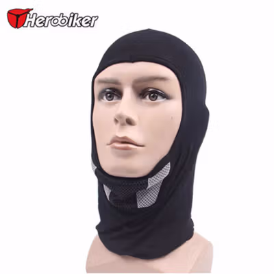 Herobiker Masker Motor Full Face Ala Ninja - HR45 - Black/Gray — gambar 4
