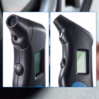 TEHAOGJ Pengukur Tekanan Angin Ban Mobil Digital Tire Pressure Gauge - TG105 - Black — gambar 4