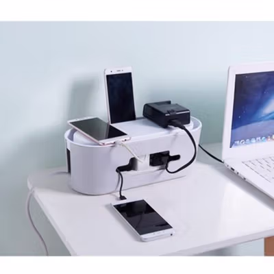 Kotak Organizer Kabel Charger Wire Cable Management Box Dustproof - FT-400 - Gray — gambar 4