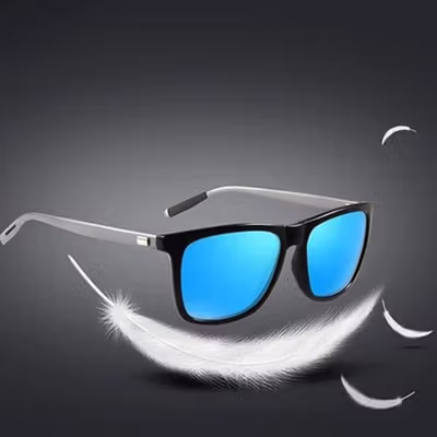 DJXFZLO Kacamata Frame Classic Retro Polarized Sunglasses UV400 - C1 - Black — gambar 4