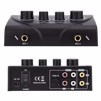 Professional Karaoke Mixer Echo Tone Audio - TD-020 - Black — gambar 4