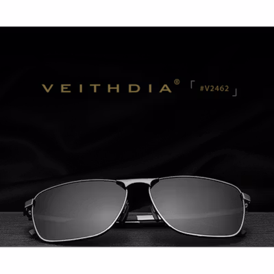 VEITHDIA Renekton Kacamata Vintage UV Polarized Sunglasses - 2462 - Black — gambar 4