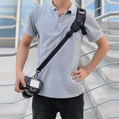 Focus Sling Belt Shoulder Strap Kamera - F1 - Black — gambar 4