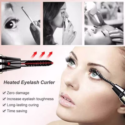 Eyecurl Alat Pelentik Bulu Mata Electric Eyelash Curler - D1801 - Black — gambar 4