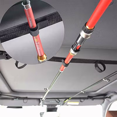 BOOMS Tali Joran Pancing Mobil Fishing Car Extension Strap - BFRMVRC - Black — gambar 4