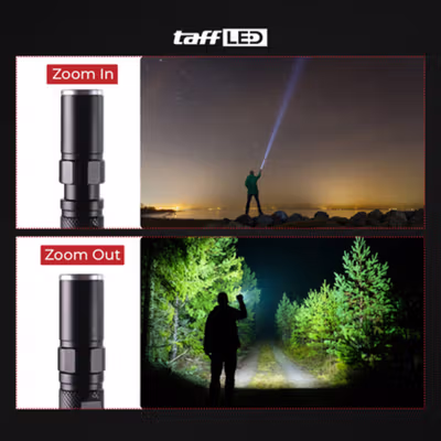 TaffLED Senter LED Mini Cree XPE Q5 2000 Lumens - Mini864 - Black — gambar 4