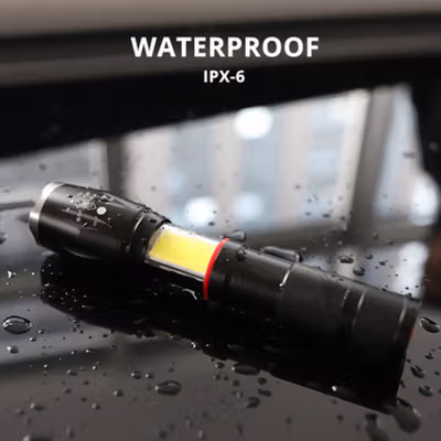 TaffLED Senter LED Cree XM-L T6 Magnetic Waterproof IPX6 8000 Lumens - E17 COB - Black — gambar 4