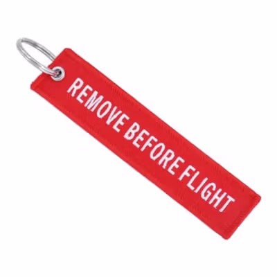Doreen Gantungan Kunci Fashion Tag Remove Before Flight - AE120693 - Red — gambar 4