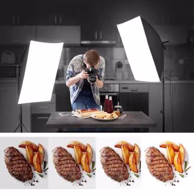 TaffSTUDIO Payung Lighting Softbox Reflektor 50x50cm E27 Single Socket - LD-TZ206 - Black — gambar 4