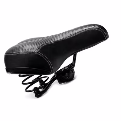 UpperX Jok Sadel Sepeda Bike Saddle Wide Seat Soft Cushion Universal - ZF50 - Black — gambar 4