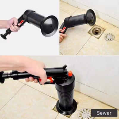 BEAR FORCE Pompa Sedotan WC Ledeng High Pressure Air Drain Plunger - DB275 - Black — gambar 4