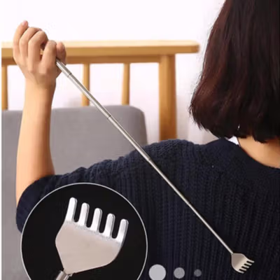 Alat Garuk Punggung Extendable Telescopic Stainless Steel - LJ-158 - Silver — gambar 4