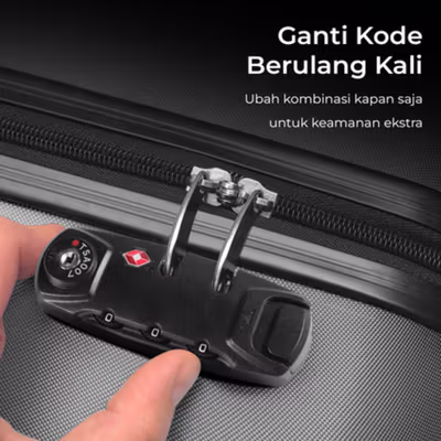 Travel-O Gembok TSA Kunci Kombinasi Ritsleting Koper 3 Digit - TSA-425 - Black — gambar 4