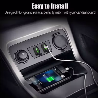 YCCPAUTO USB Charger Motor Mobil 2 Port DC 12-24V 3.1A - CJ-L040 - Black — gambar 4