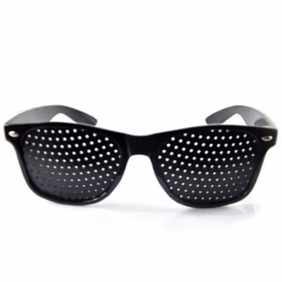 YOOSKE Kacamata Terapi Anti Myopia Pinhole Glasses - D11301 - Black — gambar 4