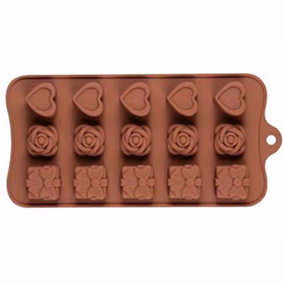 AILEHOPY Cetakan Cokelat Es Batu Ice Cube Tray Mold Model Love - DU997 - Chocolate — gambar 4