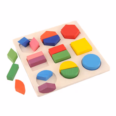 Diikamiiok Mainan Balok Puzzle 3D Geometry Anak - TOY01 - No Color — gambar 4