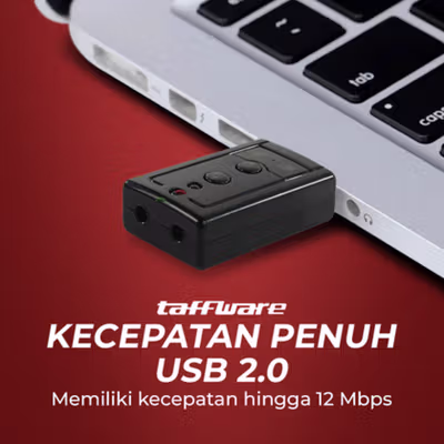 Taffware USB 7.1 Channel Sound Card Adapter - TC-03 - No Color — gambar 4