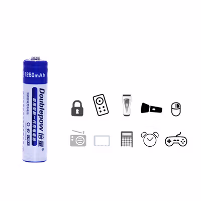 Doublepow Baterai Isi Ulang AAA Ni-MH Button Top 1250mAh 1.2V 2 PCS - No Color — gambar 4