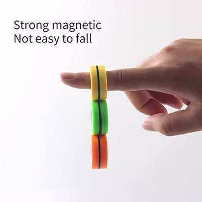 Lyshare Mainan Anak Magnetic Fidget Spinner Ring Children Toy - 77894 - Multi-Color — gambar 4
