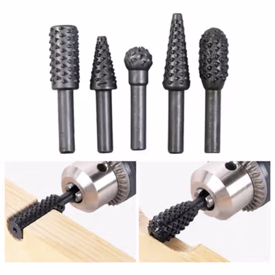 Taffware Mata Bor Kayu Wood Bits Steel 1/4 Inch 5 PCS - 25450 - Black — gambar 4