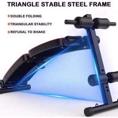 TaffSPORT Kursi Fitness Bench Press Abdominal Muscle Foldable - YC-300 - Black — gambar 4