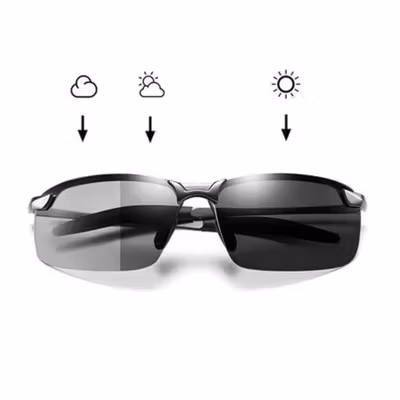 GIAUSA Kacamata Photochromic Polarized Sunglasses UV400 - G3043 - Black — gambar 4