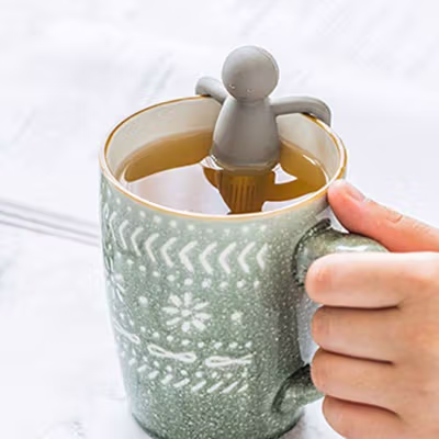 BalmyDays Saringan Teh Tea Filter Infuser Filter Chilling Man - K523 - Gray — gambar 4