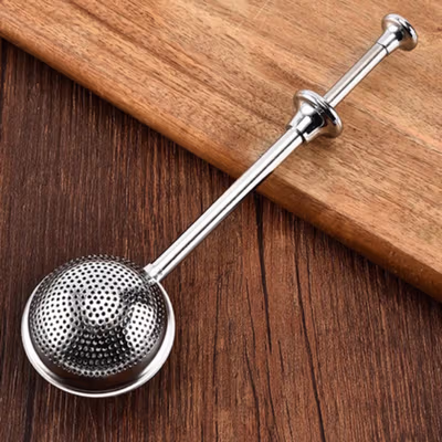 BalmyDays Filter Saringan Teh Reusable Tea Infuser Strainer 50mm - K522 - Silver — gambar 4