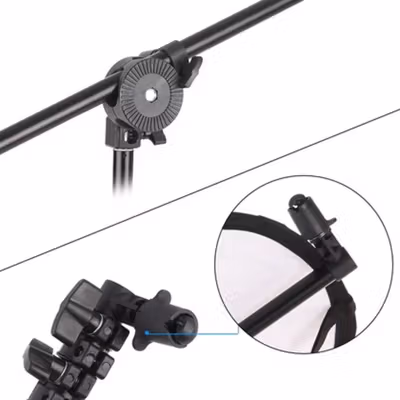 TaffSTUDIO Boom Arm Swivel Extension Reflector Diffuser Clamp - CD-60 - Black — gambar 4