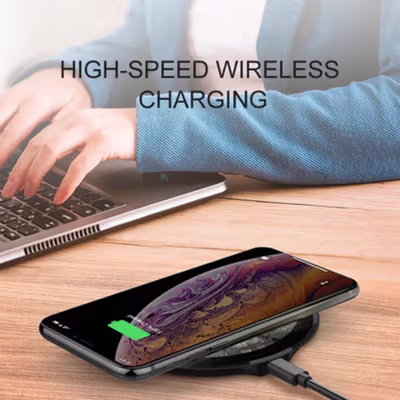 ESVNE Qi Wireless Charger Fast Charging 30W - ES30WTMG - Black — gambar 4