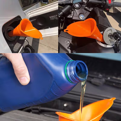 Carzkool Nozzle Corong Air Minyak Bensin Long Mouth Funnel - XMO755 - Orange — gambar 4