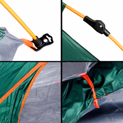 AstaGear Tenda Camping Lipat Otomatis 2 Orang Anti UV - ZK50 - Green — gambar 4