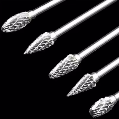JIGONG Mata Bor Tungsten Carbide Cone Spiral 1/8 Inch 10 PCS - JG8 - Silver — gambar 4