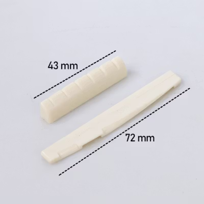 TaffSTUDIO Bridge Pins Saddle Senar Nut Gitar Akustik - A009 - Beige — gambar 4